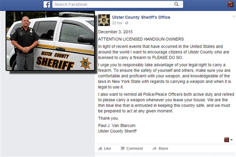 Ulster County Sheriff Reacts to Gun Post Controversy