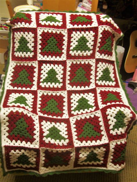 CROCHET PATTERN Christmas Tree Granny Square Afghan - Etsy Australia