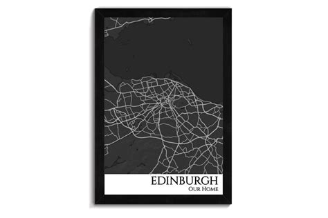 Edinburgh Street Framed Pin Map Wall Art – GeoJango Maps