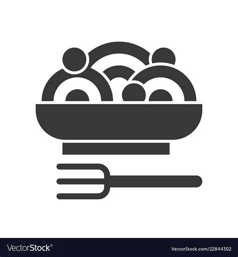 Spaghetti and meatball food beverage set Vector Image