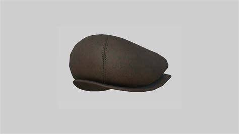 Newsboy Hat 08 - Brown Leather 3D Model by gsommer