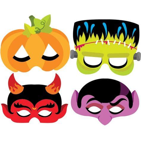 Halloween Mask - Clipart & Vector Set - Instant Download - Personal and ...