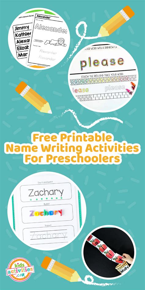 Enjoy these free printable name writing activities for preschoolers. Download the printable ...