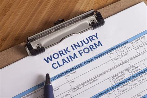 Work Injury claim form stock photo. Image of religious - 56748680