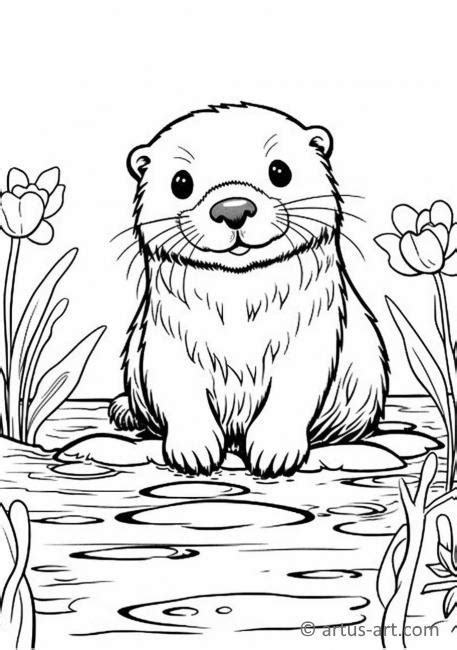 Cute Otter Coloring Pages