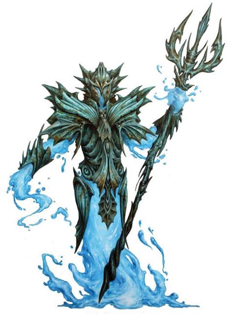 Water Elemental Myrmidon » Monster Stat Block - DnD 5e