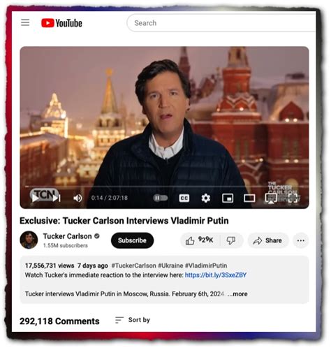 Tucker Carlson – Tucker Carlson Interviews Vladimir Putin – Feb 6, 2024 ...