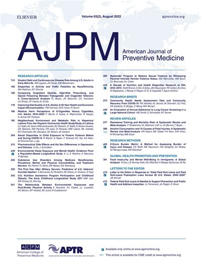 American Journal of Preventive Medicine Impact Factor Reaches | elink