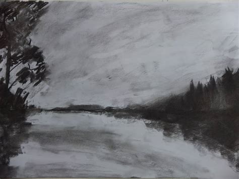 Dark Landscape Drawing by oded berghaus | Saatchi Art