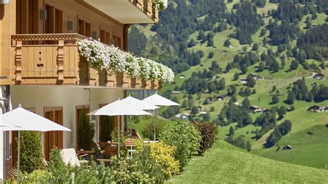 Luxury alpine hotel with scenic views in Grindelwald, Swiss Alps