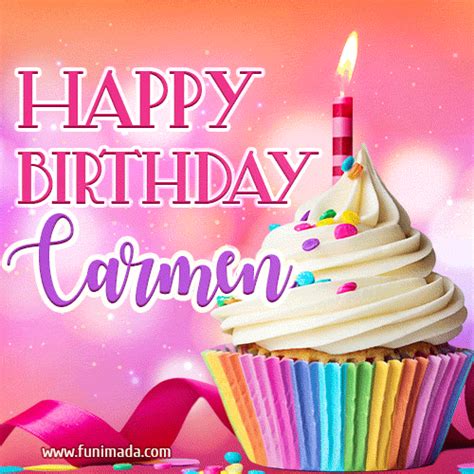 Happy Birthday Carmen - Lovely Animated GIF | Funimada.com