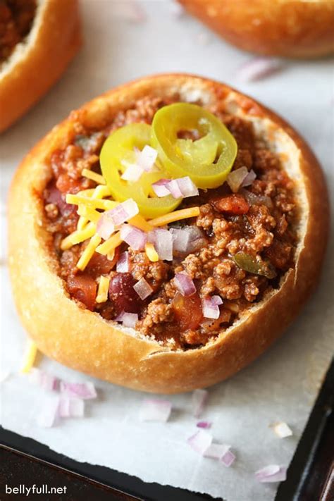 Mini Bread Bowl Chili - Belly Full