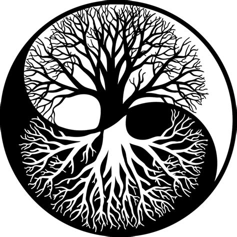 Tree of Life Ying Yang DXF SVG EPS Png - Etsy Israel