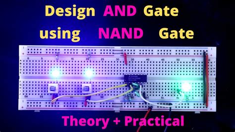 AND gate using NAND gate | Universal Gate Practical | Basic AND using ...