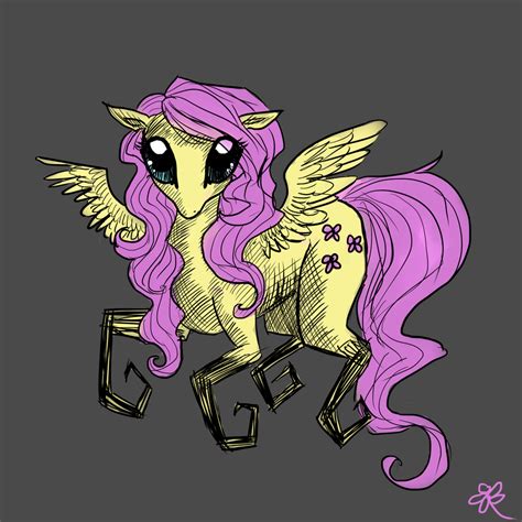 Creepy Fluttershy by Prayselove on DeviantArt