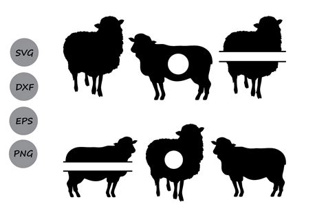 Sheep SVG cut file, sheep monogram svg, farm animals svg, animals svg, farm svg, vector, sheep ...