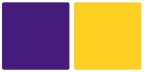 Louisiana State (LSU) Tigers Color Codes Hex, RGB, and CMYK - Team Color Codes