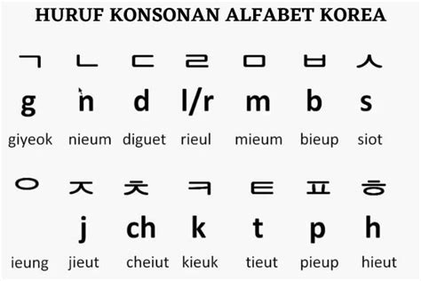 Korean Alphabet Jenis Huruf Tulisan Buku Pelajaran Kosakata | Porn Sex ...