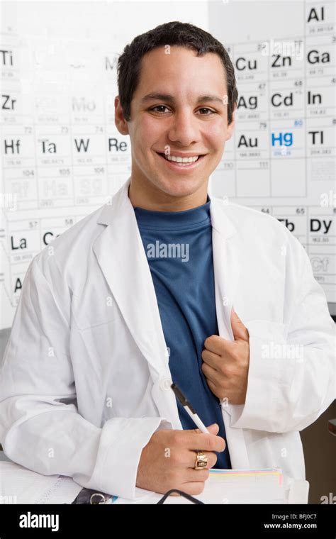 Student in Science Class Stock Photo - Alamy