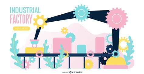 Industrial Factory Flat Style Design Vector Download