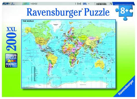 Ravensburger Map of the World Jigsaw Puzzle, 200 Piece | Buy online at ...