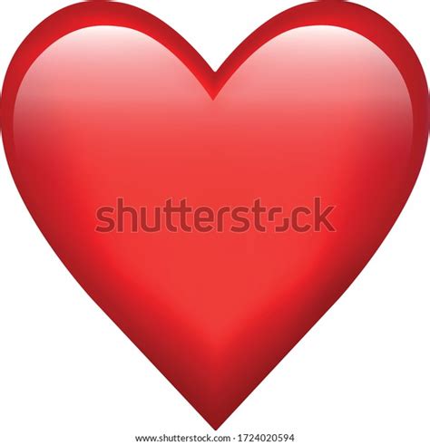 Red Heart Emoji Symbol Love Stock Vector (Royalty Free) 1724020594 | Shutterstock