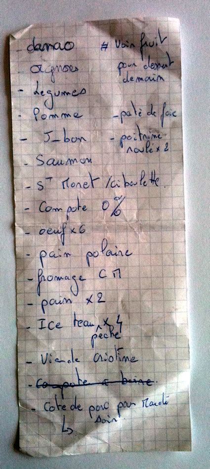 shopping list | Shopping list found on the ground (supermark… | Flickr