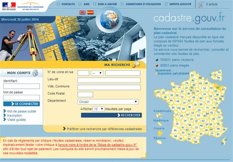 comment trouver un plan cadastral - site en ligne gratuit