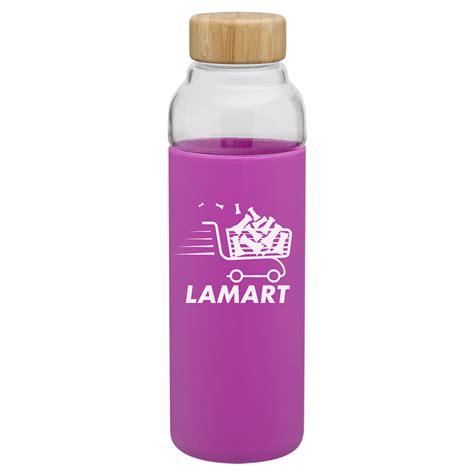 h2go bali Glass Water Bottle - 18 oz - Show Your Logo