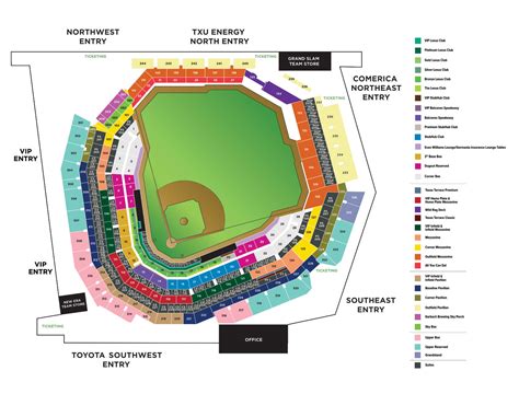 Texas Rangers Stadium Seating Plan | Two Birds Home