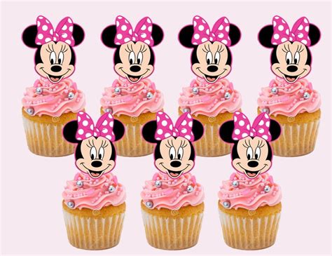 Minnie Mouse Cupcake Toppers Cupcake Picks INSTANT DOWNLOAD | Etsy