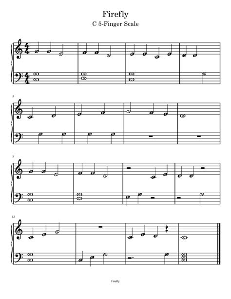 Firefly Sheet music for Piano (Solo) | Musescore.com