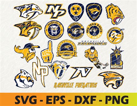 Nashville Predators logo, bundle logo, svg, png, eps, dxf, H - Inspire ...