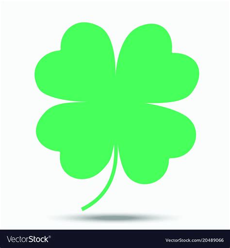 Four-leaf clover - a symbol of good luck Vector Image