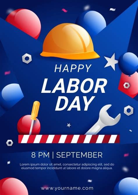 LABOR DAY TEMPLATE in 2023 | Happy labor day, Design your own poster, Labor day usa