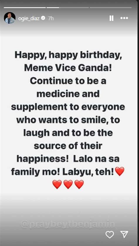 Ogie Diaz, binati si Vice Ganda: "Continue to be a supplement to everyone who wants to smile ...