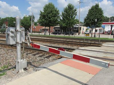 Eddie's Rail Fan Page: A pedestrian railroad crossing gate on Brainard Avenue. La Grange ...