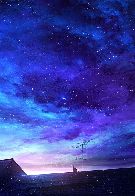 Relax Art ™. Night sky , Scenery , Sky anime, Relaxing Night HD phone ...