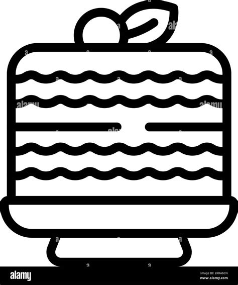 Bakery cake icon outline vector. Cheese dessert. Cream pie Stock Vector Image & Art - Alamy