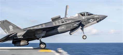 F-35B Lightning II departing USS Wasp during OT-1 | Rebrn.com