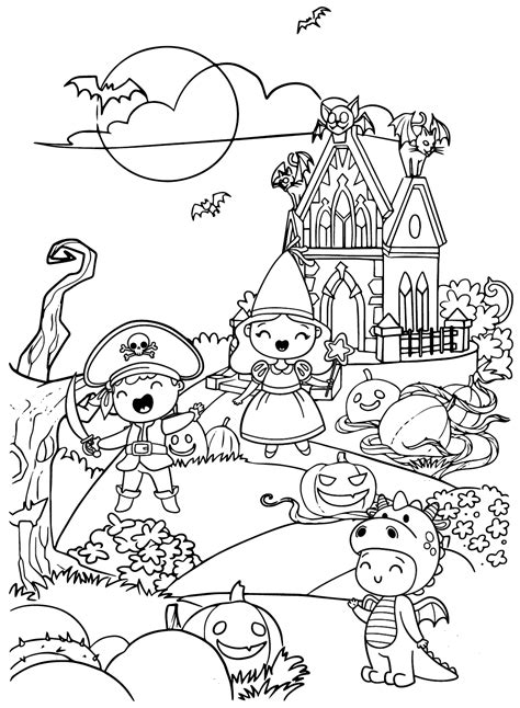 Halloween Costume Coloring Pages to Printable - Free Printable Coloring Pages