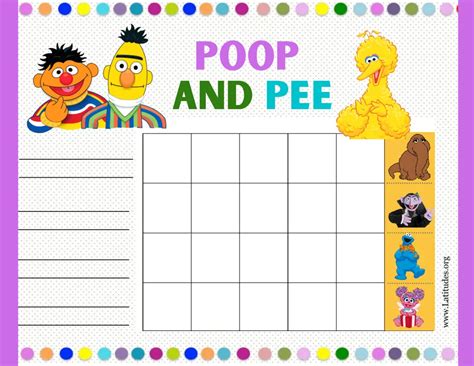 Digital Elmo Sesame Street Potty Training Chart Free Punch Etsy ...