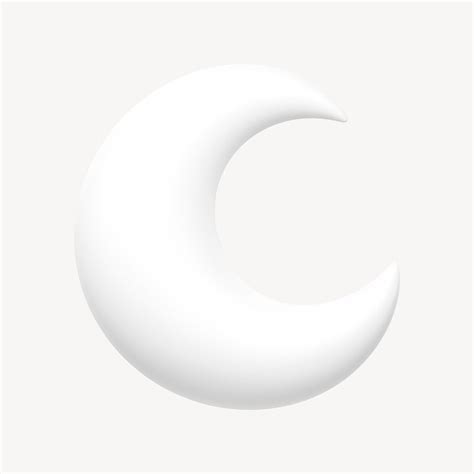 White crescent moon 3D icon | Premium Icons Illustration - rawpixel