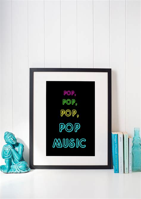 Lyric Print Pop Music Pop Art Print Personalised Custom | Etsy