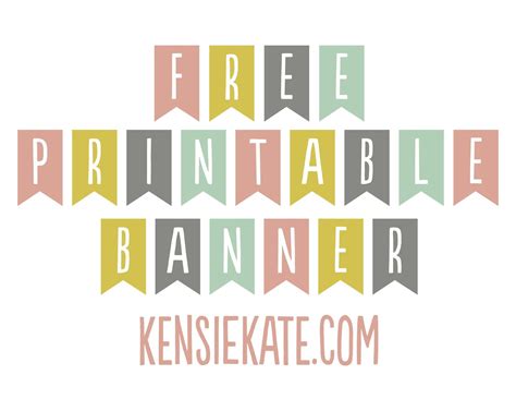 Today for freebie friday, I am sharing a printable banner in 4 ...