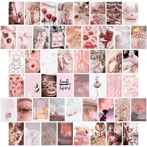Buy Coquette Room Decor for Aesthetic Wall Collage Kit, 50 PCS 4x6 inch ...