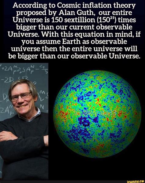 According to Cosmic inflation theory proposed by Alan Guth, our entire Universe is 150 ...