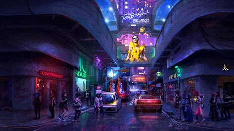 Neon City Background 1920X1080 / Retro Neon City Wallpapers Top Free ...