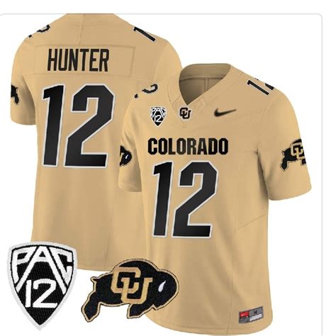 2023 Colorada Buffaloes #12 TRAVIS HUNTER Gold Vapor Limited Jerseys ...