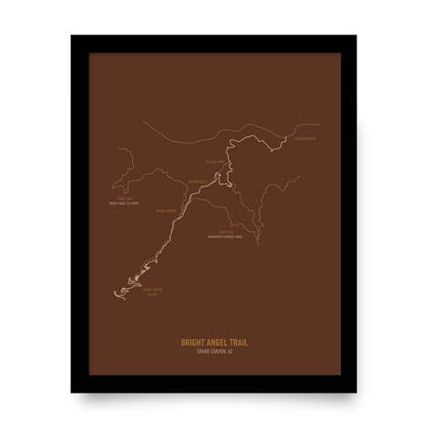 Bright Angel Trail Map (Brown) – LAND + LOFT